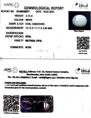 3.13/CT Natural Opal with Govt. Lab Certificate